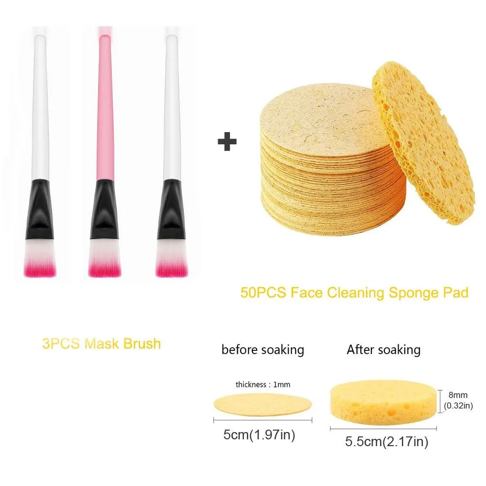 50-Pack Eco-Friendly Cellulose Facial Cleansing Sponges for Radiant Skin