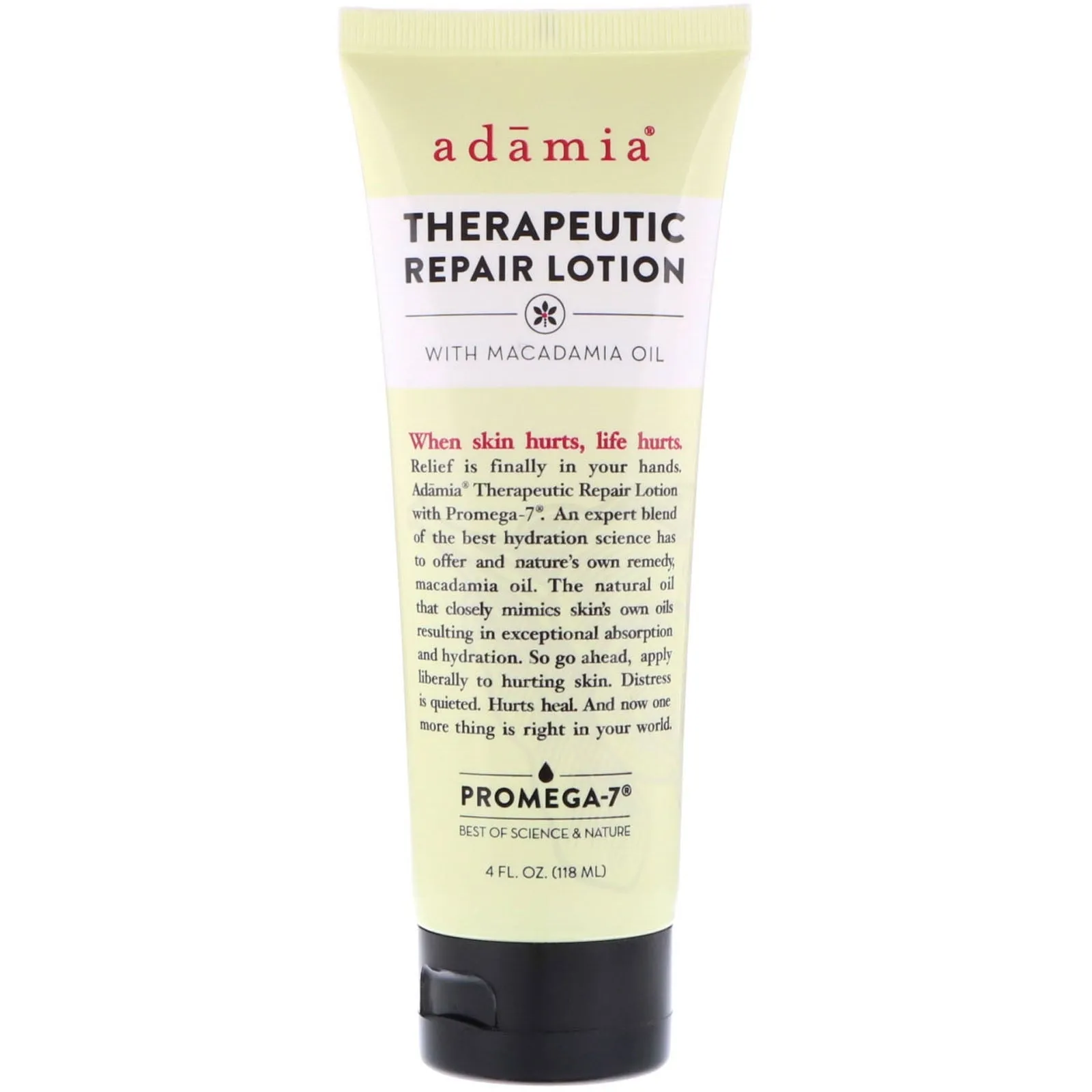 Adamia Therapeutic Repair Lotion with Macadamia Oil, 4 fl oz (118 ml)