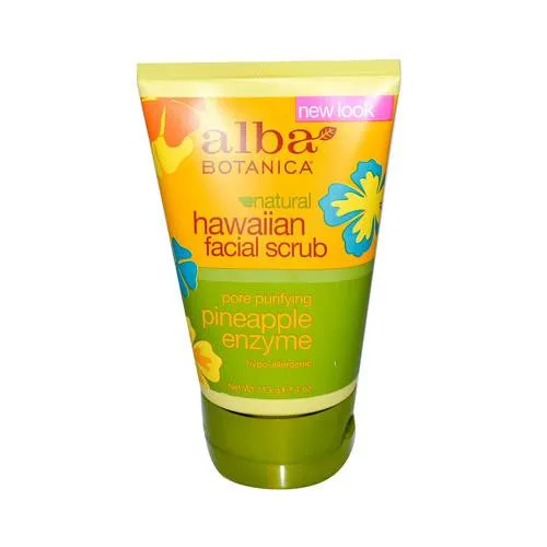 Alba Botanica Hawaiian Pineapple Enzyme Facial Scrub - 4 Fl Oz