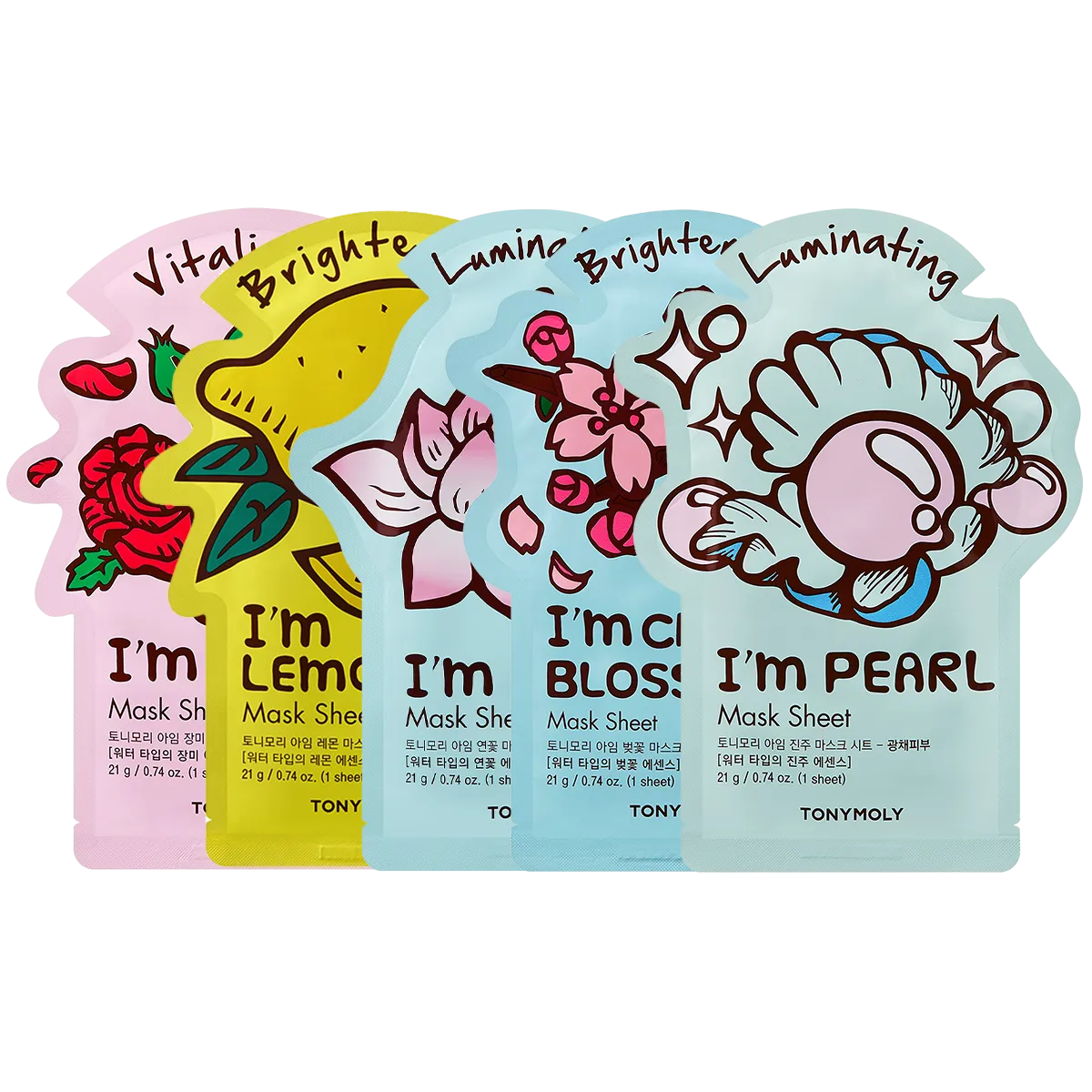 Brighten & Glow 5-Pack I Am Mask Set