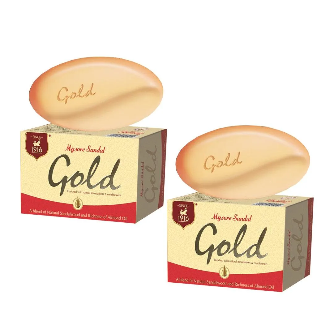 Mysore Sandal Gold Soap 125g × 2 Pcs