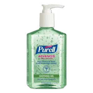 Purell Advanced Hand Sanitizer Soothing Gel, Fresh Scent With Aloe And Vitamin E, 8 Oz, 12/Carton - GOJ967412CT