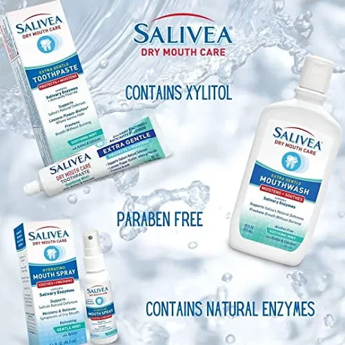 Salivea Extra Gentle Mouthwash Soothing Mint - 16 oz