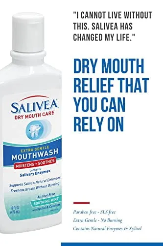 Salivea Extra Gentle Mouthwash Soothing Mint - 16 oz