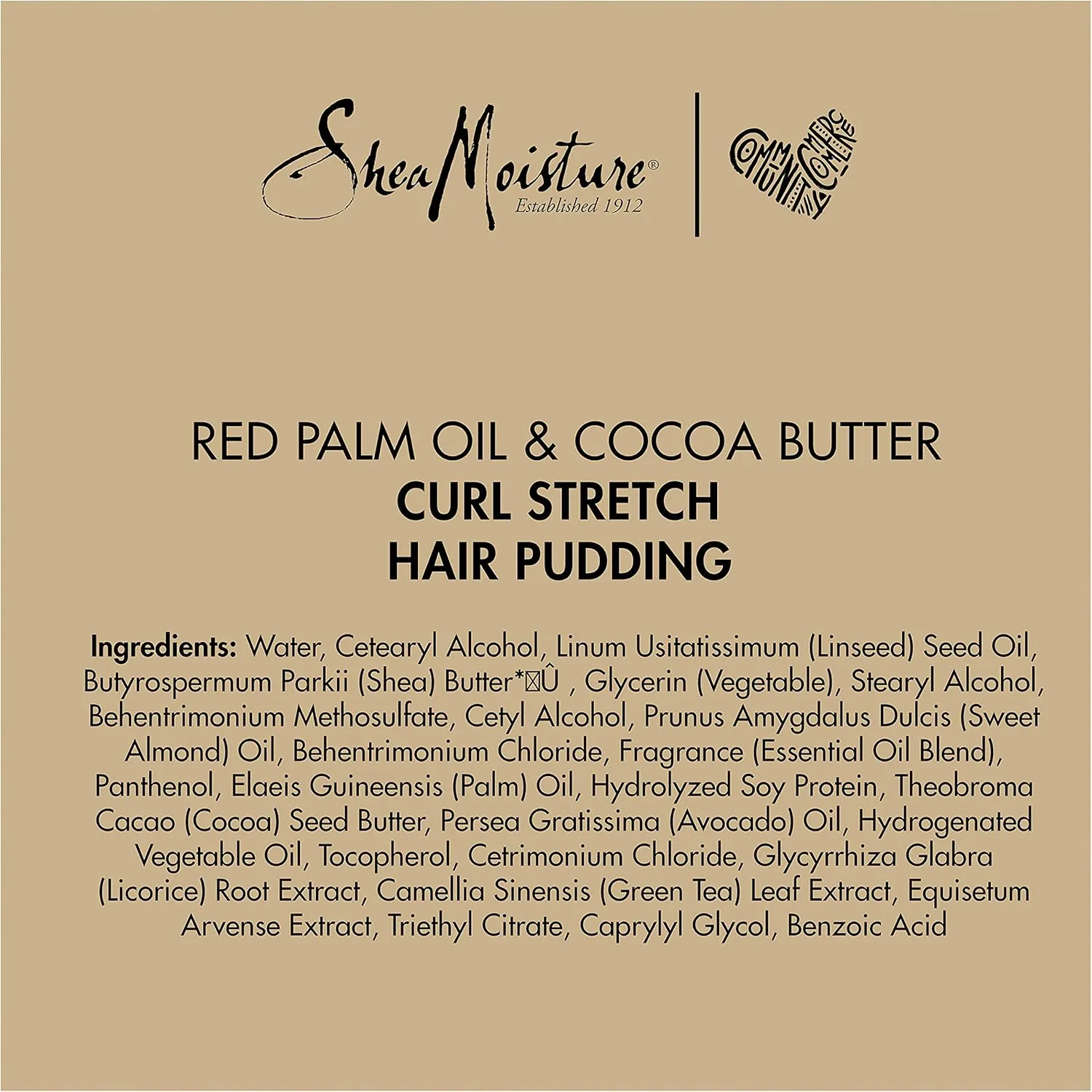 Shea Moisture Red Palm Oil And Cocoa Butter Curl Stretch Pudding 340g