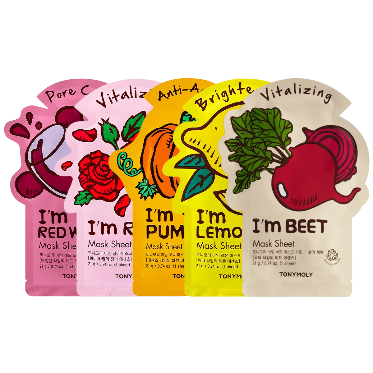 Vegan Faves 5-Pack I Am Mask Set